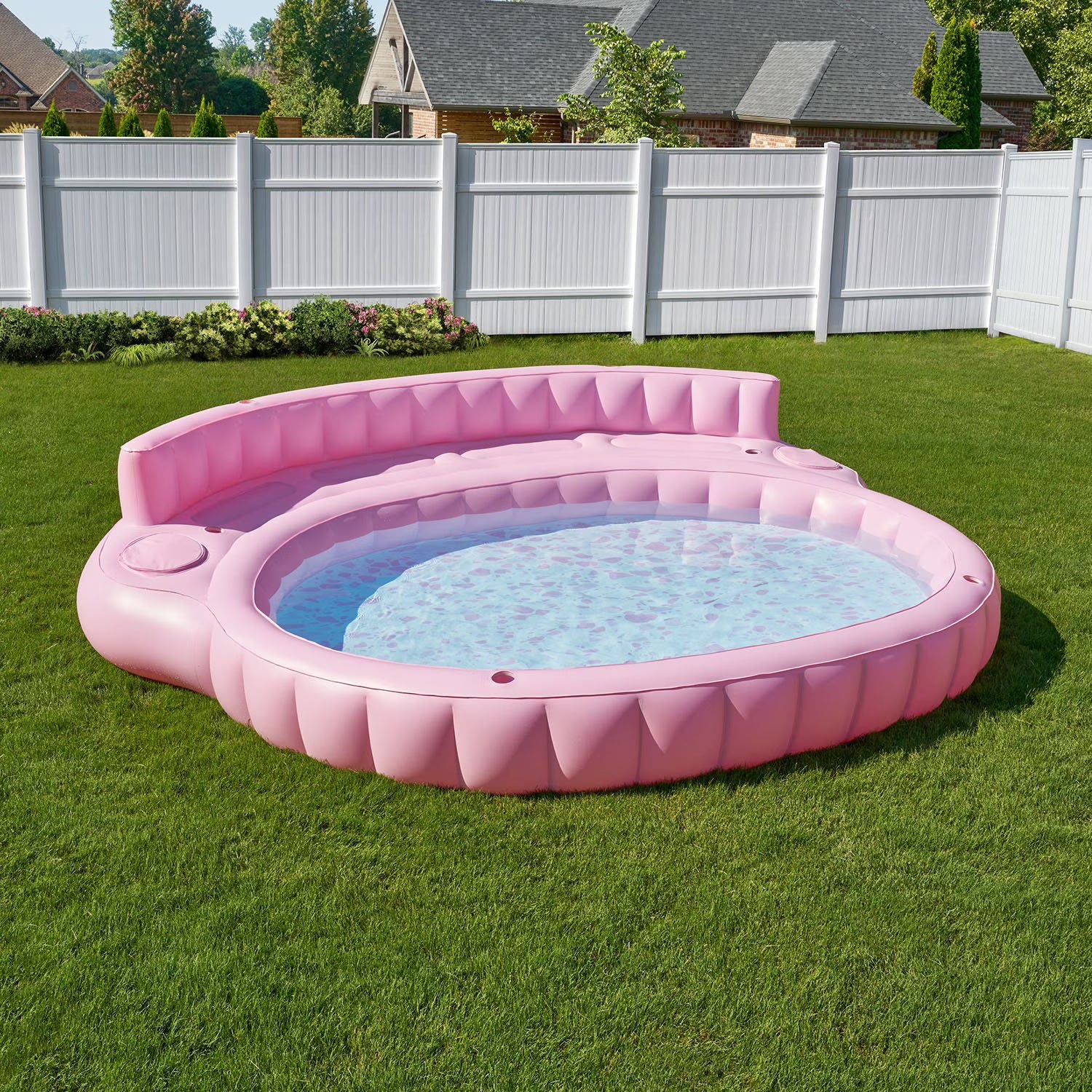 Pink Oversized Inflatable Sofa Pool