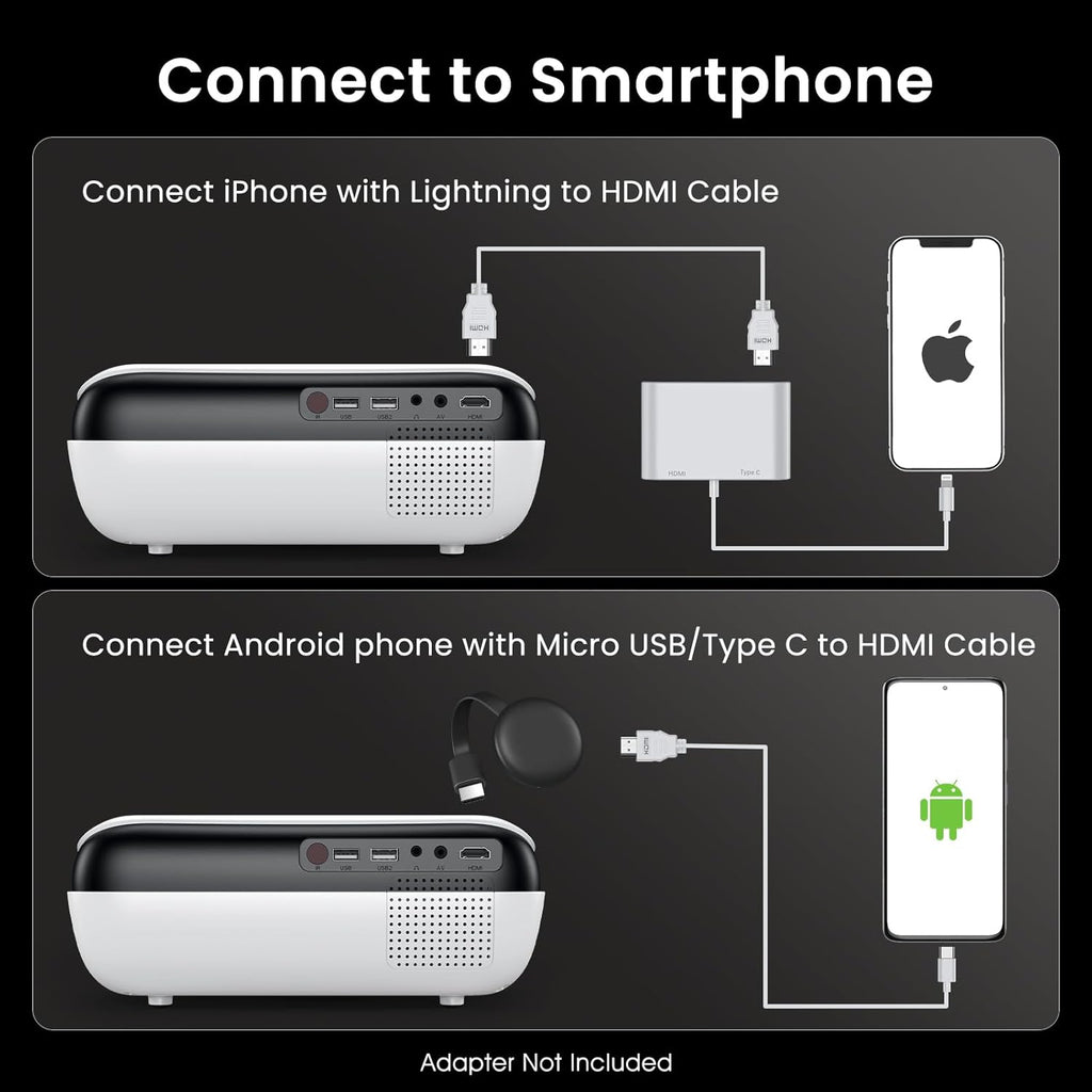 1080P Portable Bluetooth Projector