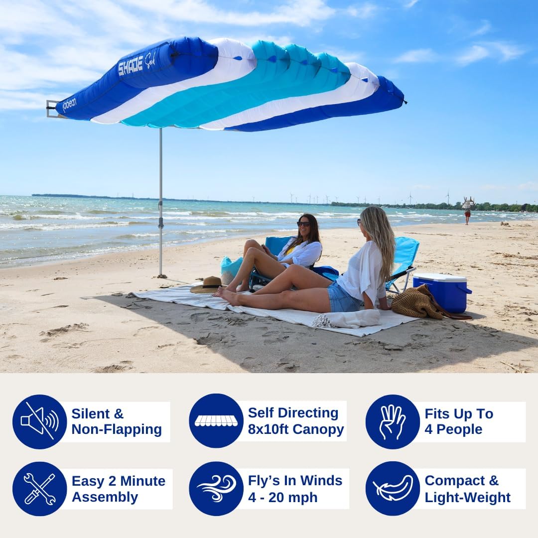 Wind-Inflating, Beach Shade 8x10ft