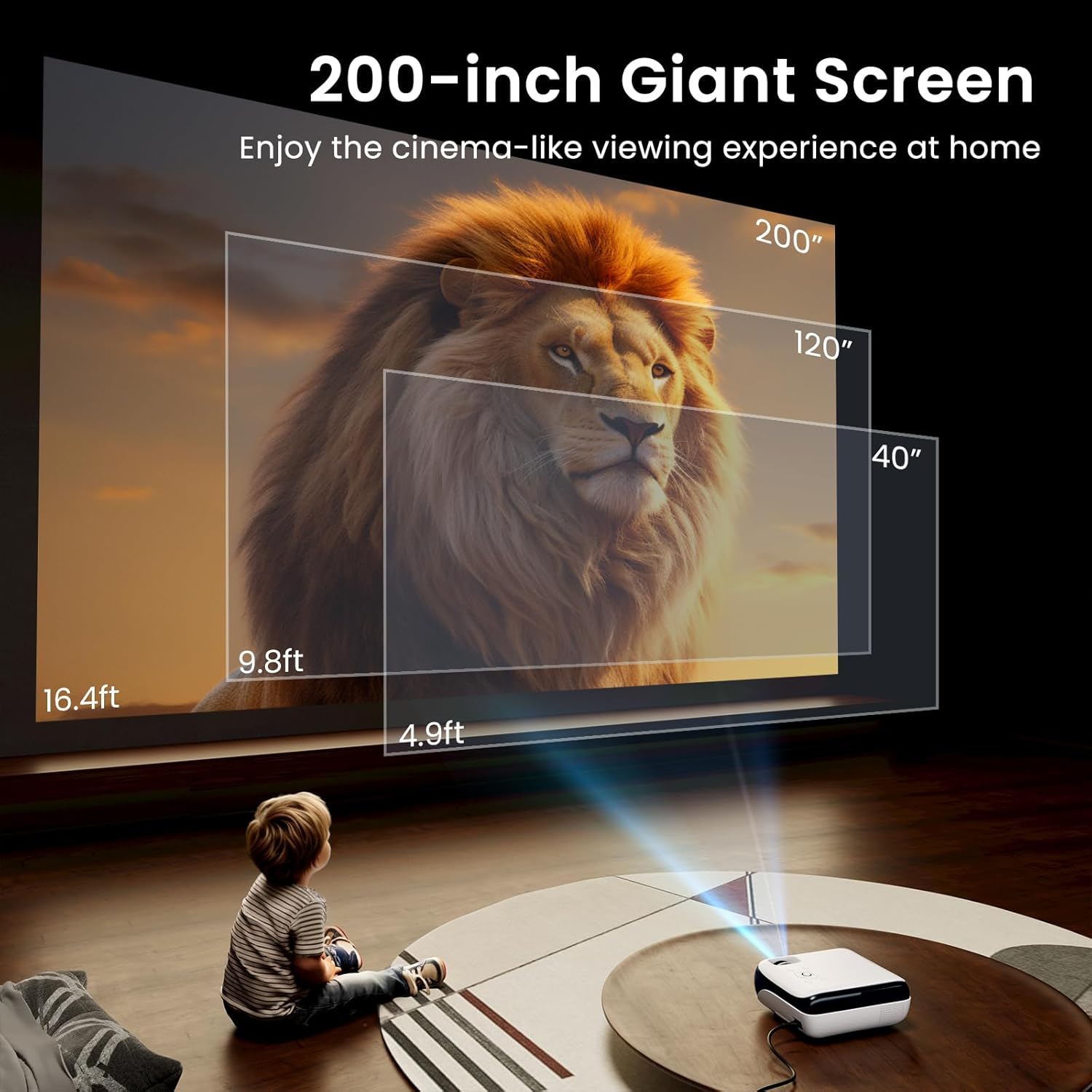 1080P Portable Bluetooth Projector