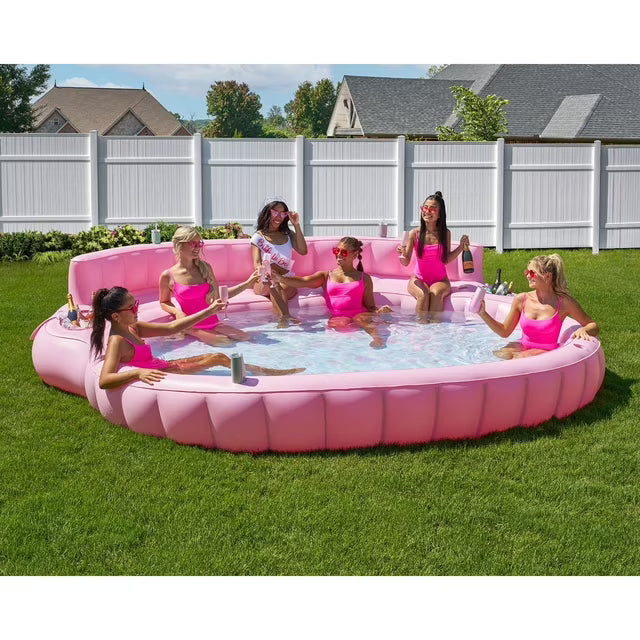 Pink Oversized Inflatable Sofa Pool